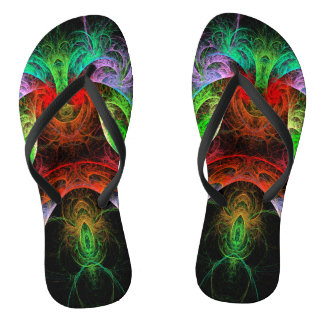 Carnaval Abstrakt Art Flip Flops