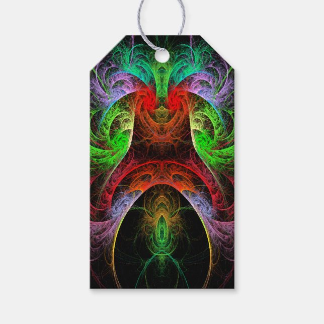 Carnaval Abstrakt Art Geschenkanhänger (Vorderseite)
