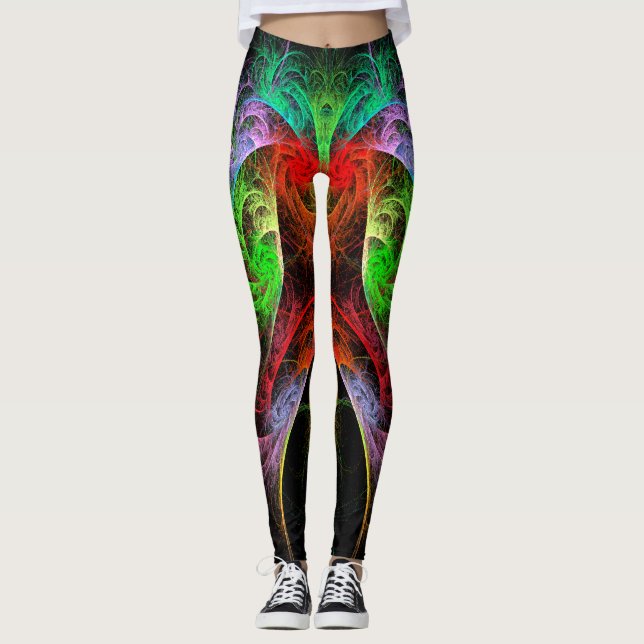 Carnaval Abstrakt Art Leggings (Vorderseite)