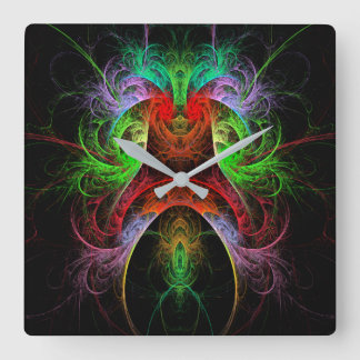 Carnaval Abstrakt Art Square Quadratische Wanduhr
