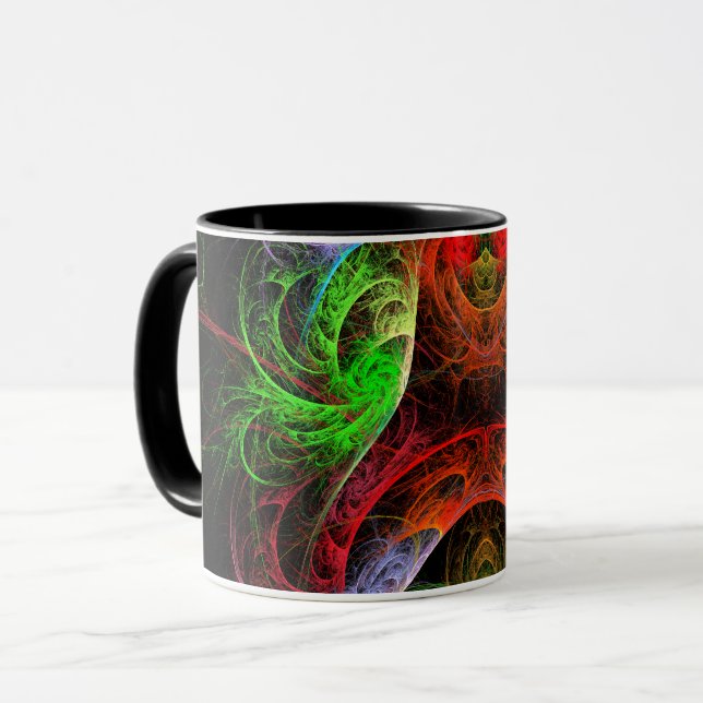 Carnaval Abstrakt Coffee Tasse (Vorderseite Links)