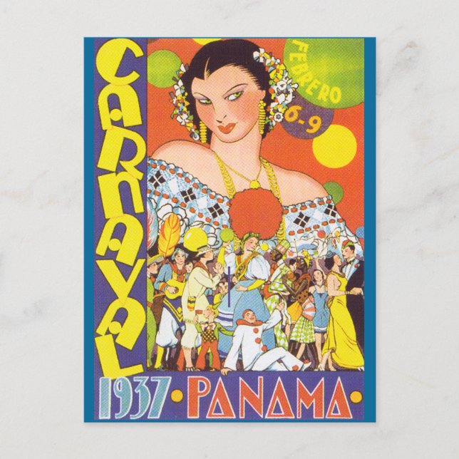 Carnaval in Panama Postkarte (Vorderseite)