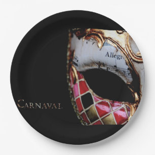 Carnaval - Italien - Maske Pappteller