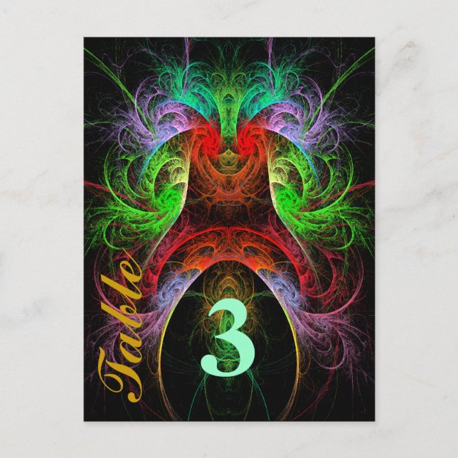 Carnaval Tischnummer Postkarte (Vorderseite)