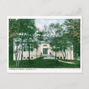 Carnegie Library, Belmar, NJ Vintag Postkarte
