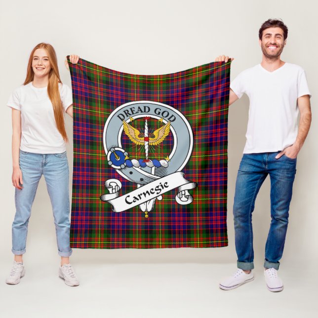 Carnegie Modern Clan Abzeichen Tartan Kariert Fleecedecke (Beispiel)