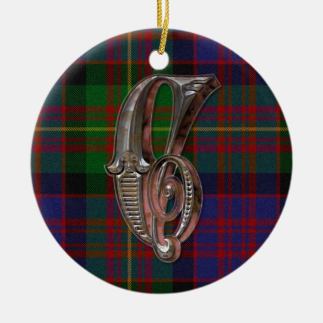 Carnegie Pläd Monogram ornament (Vorne)