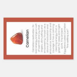 Carnelian Crystal Meaning Juwelier Packet Rechteckiger Aufkleber