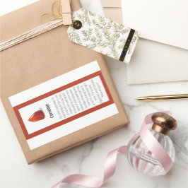 Carnelian Crystal Meaning Juwelier Packet Rechteckiger Aufkleber