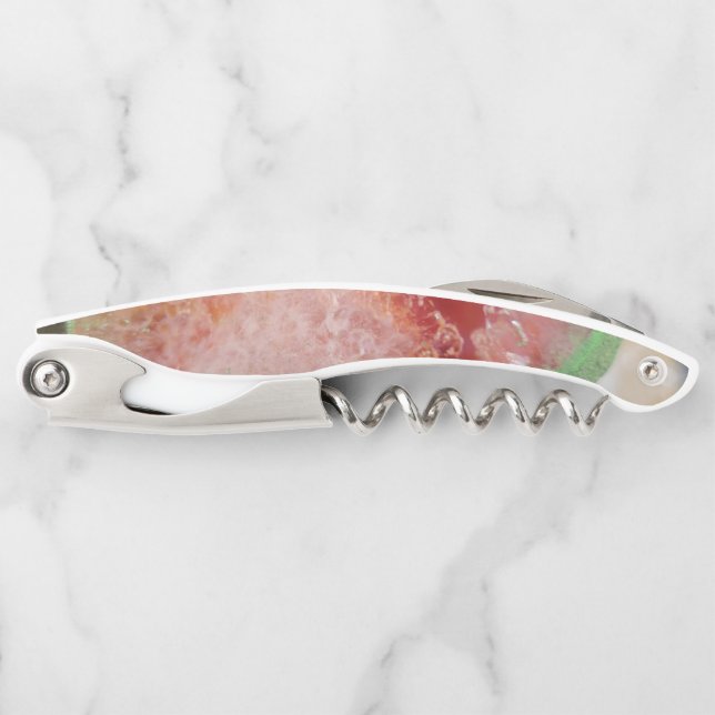 Carnelian in Agate Print Corkschraube Kellnermesser (Vorderseite)