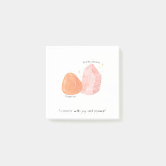 Carnelian & Rhodochrosite Affirmation Style 2 Post-it Klebezettel