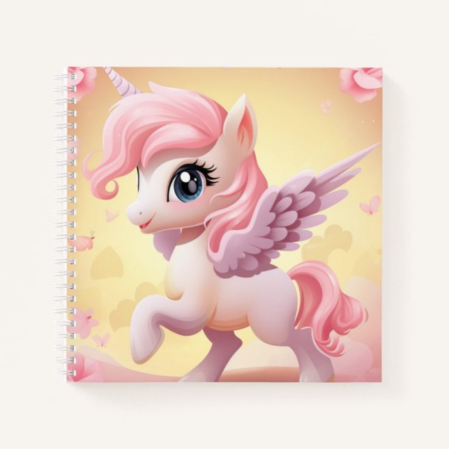 Carnet Cute Licorne Notizbuch (Vorderseite)