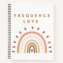 Carnet Frequence Love mit Regenbogen