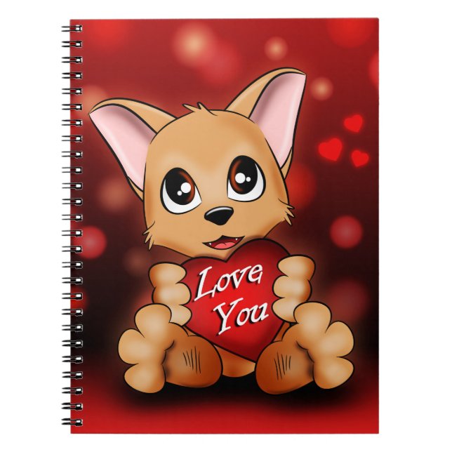 Carnet Le chiot t'aime Notizblock (Vorderseite)