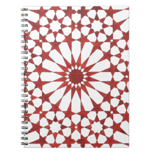 Carnet Mosaic Andalusien Rouge ALHAMBRA Notizblock