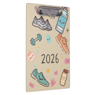 Carnet Sport 2026 – Agenda Sportif Mignon Klemmbrett