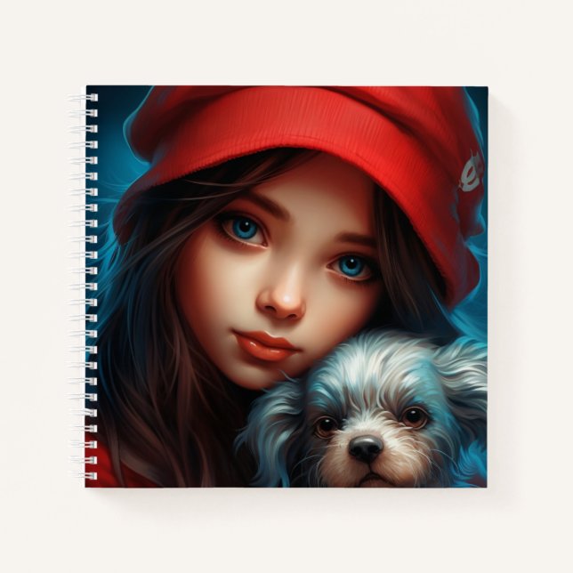 Carnet-Tochter und Hund -6 Notizbuch (Vorderseite)