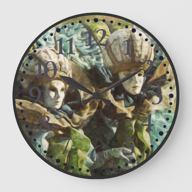 Carnevale di Venezia Italien - Europa Kunstmuseum  Große Wanduhr (Vorderseite)