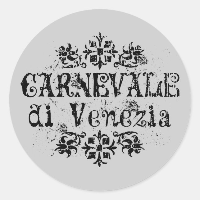 Carnevale di Venezia Runder Aufkleber (Vorderseite)
