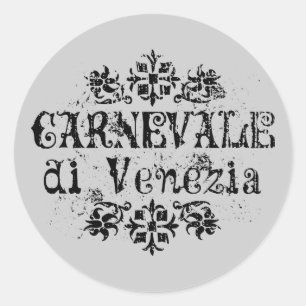 Carnevale Di Venezia Runder Aufkleber