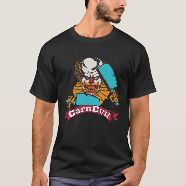 CarnEvil  Horror Creepy Scary Halloween Clown T-Shirt (Vorderseite)