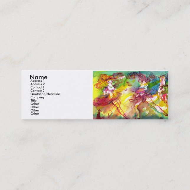 CARNIVAL BALLET / Venezianische Masquerade, Tanz,  Mini Visitenkarte (Vorderseite)