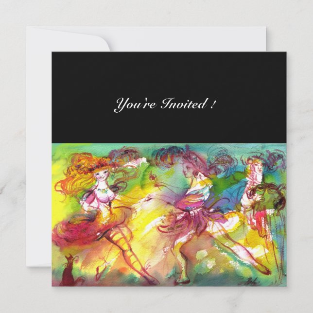 CARNIVAL BALLET / Venezianische Masquerade, Tanzmu Einladung (Vorderseite)