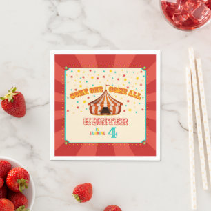 Carnival Birthday Napkin Serviette