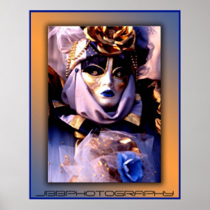 carnival blue gold poster