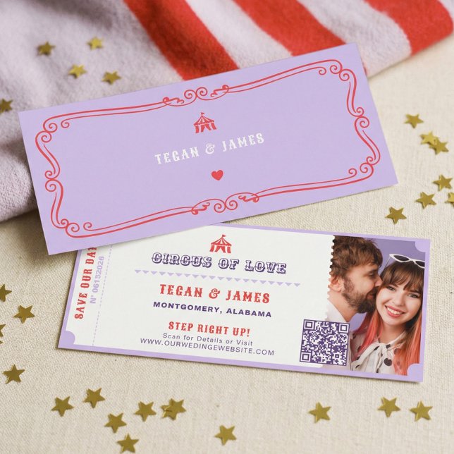 Carnival Circus Amusement Park Save The Date Photo Einladung (Carnival Circus Amusement Park Save The Date Photo Invitation)