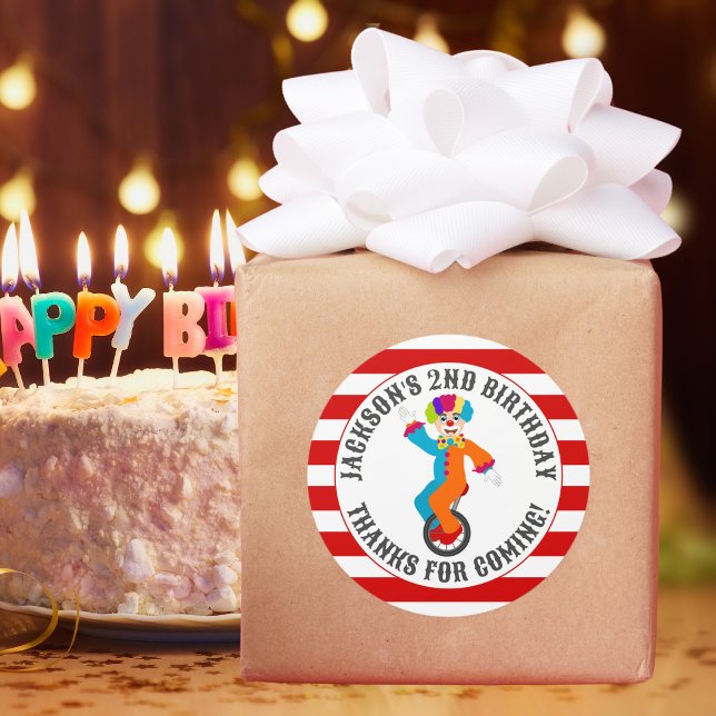 Carnival Circus Festival Kindergeburtstag Party Runder Aufkleber (Von Creator hochgeladen)