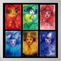 CARNIVAL CLOWNS SAMMLUNG Venezianische Masquerade