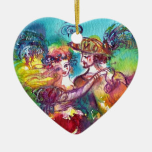 CARNIVAL DANCE BLUE SAPPHIRE HEART KERAMIKORNAMENT