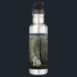 Carnival Evening, Henri Rousseau oil painting 1886 Edelstahlflasche<br><div class="desc">Henri Rousseau,  oil on canvas,  1886... 
oil painting,  fine art,  traditional art,  modern art,  landscape,  winter,  cold,  bare trees,  carnival,  clown,  blue,  dark,  clouds,  cloudy,  overcast,  moon,  moonlight,  night,  nighttime,  grey,  gray,  spooky,  gloomy,  murky,  eclectic,  chic,  stately,  sophisticated,  funky,  home decor,  unique,  elegant,  quirky,  gothic, </div>