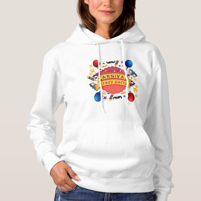 Carnival Festival Thema Design Hoodie (Vorderseite)