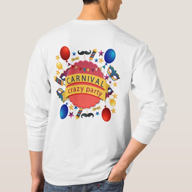 Carnival Festival Thema Design T - Shirt (Rückseite)