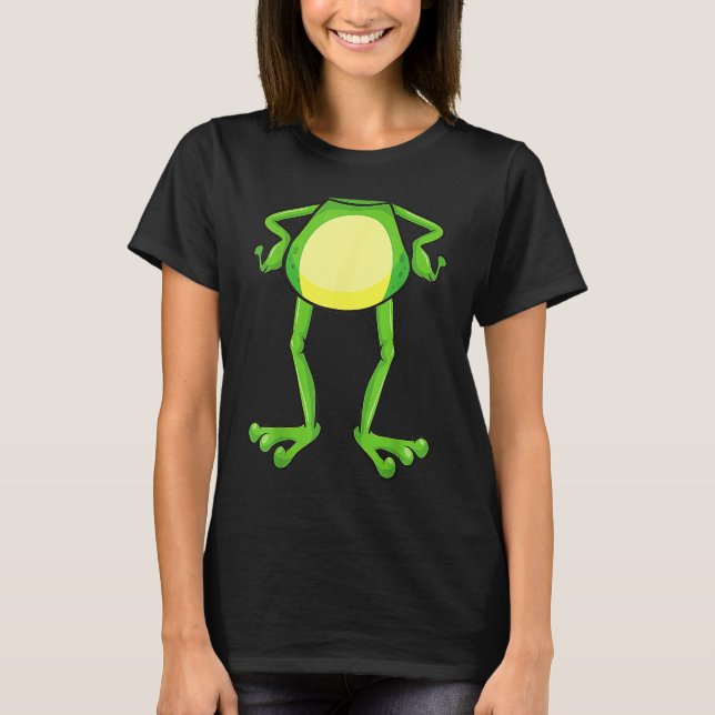 Carnival Frog Costume Fancy Dress  Green T-Shirt (Vorderseite)