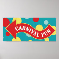 Carnival Fun Arrow Sign Carnival Circus Geburtstag