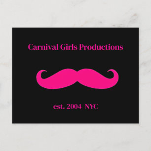 Carnival Girls Productions Schnurrbart Postkarte