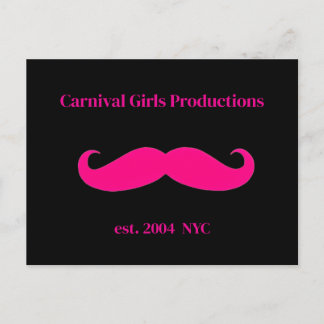 Carnival Girls Productions Schnurrbart Postkarte