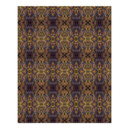 Carnival Glass Grass With Orange Mold Fungus tiled Poster