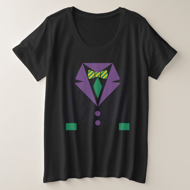 Carnival Masquerade Tuxedo Men Parade Mardi Gras Große Größe T-Shirt (Design vorne)