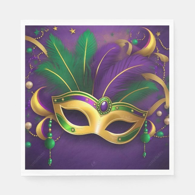 Carnival Napkins - Mardi Gras Festival Serviette (Vorderseite)