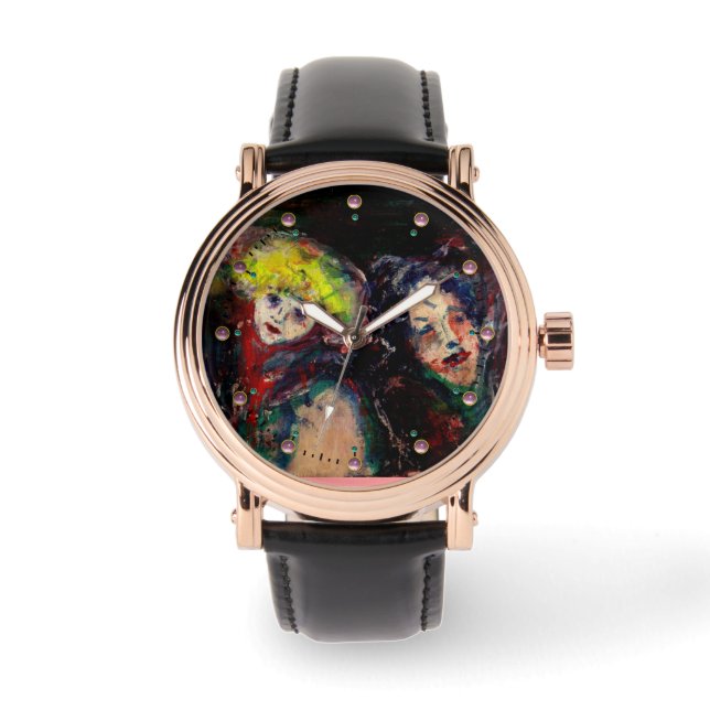 CARNIVAL NIGHT IN VENEDIG Venezianische Masquerade Armbanduhr (Vorderseite)