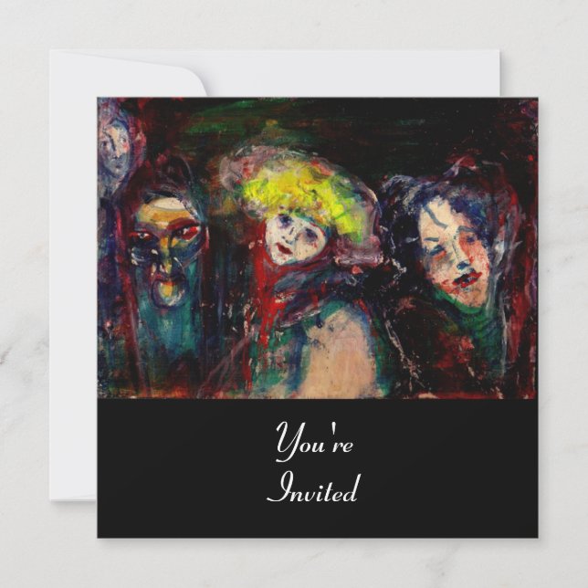 CARNIVAL NIGHT IN VENEDIG Venezianische Masquerade Einladung (Vorderseite)