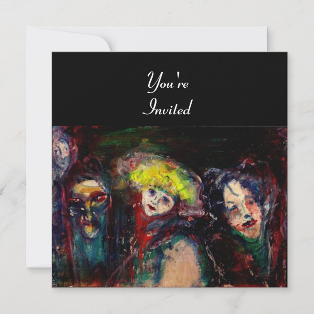 CARNIVAL NIGHT IN VENEDIG Venezianische Masquerade Einladung (Vorderseite)