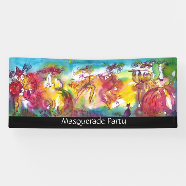 CARNIVAL NIGHT / Venezianische Masquerade, Tanzmus Banner (Horizontal)