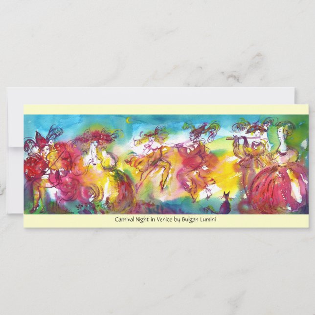 CARNIVAL NIGHT / Venezianische Masquerade, Tanzmus Einladung (Vorderseite)