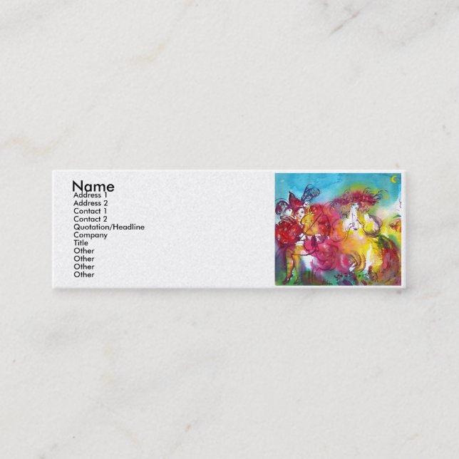 CARNIVAL NIGHT / Venezianische Masquerade, Tanzmus Mini Visitenkarte (Vorderseite)