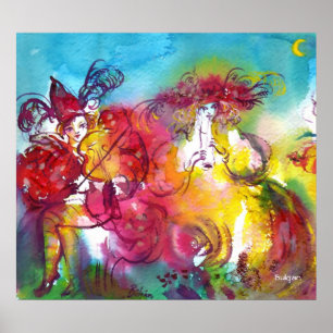 CARNIVAL NIGHT / Venezianische Masquerade, Tanzmus Poster